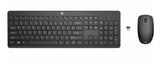 HP 235 USB Wireless Keyboard Mouse Combo Reduced-sized Low-Profile Quiet Keys Easy Cleaning Plug V1202-V2-NAHP-235WLKBM