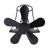 Magnetic Wall Mounted Fireplace Fan Silent Operation 5 Blade Heat Powered Wood Stove Fan Log Wood V1294-YM0706-3114230124111