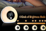 Wake-Up Light Alarm Clock Night Light Alarm Clock with Bluetooth Speaker Dimmable Colorful Light V1263-JX-6718