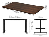 Levede Motorised Standing Desk Adjustable 120cm Walnut 800x 1.5MM DH4948-120D-BKWA