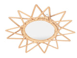 Rattan Innovative Art Decoration Makeup Mirror Retro Dressing Bathroom Wall Hanging MirrorStar V1294-YM0715-3115210268611