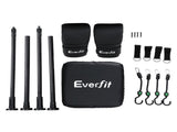 Everfit Doorway Punching Bag Adjustable Apartment Friendly with Boxing Gloves Black BOXING-A-PAD-BK