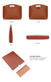Pink Elegant PU Leather Laptop Handbag & Sleeve - Protective and Stylish Laptop Case with Adjustable V888-ELOSUNG21208
