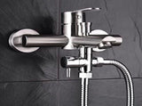 3-way T-connector with shut-off valve for bathroom, 7 x 7 Overall Size, 1 x 3 Overall Size, V1189-LC-LY-00074