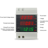 Din Rail Electricity Meter Single Phase Energy Meter Digital Voltmeter Ammeter Ac 80-300V 100A V1188-MS-227-1867