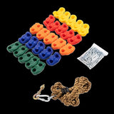 Jungle Gym Rock Climbing Holds Kids Wall Mounting Hardware Knotted Rope 25 Handles Playground V63-920951