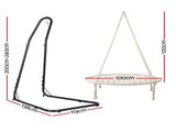 Gardeon Hammock Hanging Chair with Steel Stand HM-CHAIR-NEST-CREAM-A