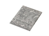 Grey Luxurious Paisley Jacquard Throw Blanket - Soft Wool Blend with Tassels, 120x150cm, Lightweight V888-ELOSUNG27668