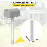 Mailbox Post, 43" High Mailbox Stand, White Powder-Coated Mail Box Post Kit, Q235 Steel Post Stand V952-YXZZCJYCGJS4346PNV0