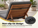 Gardeon Outdoor Chaise Lounge Cushion Lounge Chair Pad Sunbed Mattress Grey OLC-LOUNGE-S-GR