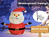 Lighted Christmas Santa Claus Decoration Lantern, 45 LED Collapsible Pop-Up Ornament with 8 Light V1107-LIGHTED CHRISTMAS SANTA CLAUS DECORATION LANTERN