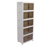 Collapsible Stackable Storage Bins Dustproof Folding Storage Bins Organizer with Lids 4 Moveable V1294-YM0901-3116230015515