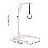 Trapeze Bar for Bed Mobility, Height-Adjustable Free Standing Trapeze Bar with 2 Wheels, 300LBS V952-CSDJLDXDJZGZ2TMM8V0