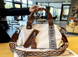 Minimalist Stylish Multi-Function Bag, PU Material, Contrast Stitching & Rhinestone, Shoulder / V1232-DJXK-DRL-001