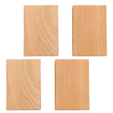 Ortofally 4pcs Rectangule Wooden Board Thicken Blank Unfinished Wood Cutout Smooth Cutting Plaque V1189-LWWAL-20260327-03306