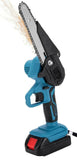 6" Cordless Electric Chainsaw in Blue - Portable Handheld Wood Cutter V178-59148