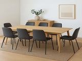 Levede Stackable Dining Chairs Kitchen Grey Set of 8 CH1093-4-DGX2