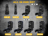 ELEAD 8PCS Flex Head Crowfoot Line Wrench Set Metric Flare Nut Wrench Set CR-V V465-70184