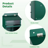 Outdoor Squirrel Feeder, Metal Squirrel Picnic Table with Waterproof Roof, Transparent Viewing V1369-AZ3-W-08596