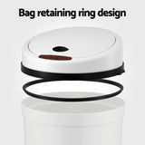 Devanti Sensor Bin Motion Rubbish Bins Kitchen Automatic Trash Can White 9L SB-9LR10-WH