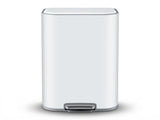 Cefito Kitchen Trash Can 40L Pedal Bins Rubbish Bin Steel with Soft Close Lid, Removable Inner RB-40L-1C-WH