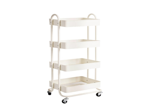 Levede 4 Tiers Kitchen Trolley Cart White HO0576-4-WH_NZ
