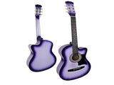 Karrera 38in Cutaway Acoustic Guitar with Carry Bag - Purple Burst CC38-SPU
