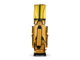 Everfit Golf Cart Bag Rolling Buggy Club Organiser Synthetic Leather Yellow GOLF-B-BAG-CART-YE