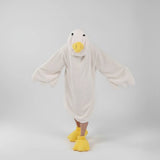 Goose Blanket Hoodie Onesie, Large Warm Wearable Flannel Blankets with Sleeves and Gooses Feet V1189-WXFWAL-20260319-00957