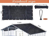 Chicken Coop Cover 90% Sunblock Shade Cloth for Poultry Cages Black Polyethylene UV Protected V1366-AZ2-W-17613
