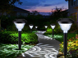 Solar Landscape Lights 4-Pack 10-LED Warm White Outdoor Lights Garden Lights - White - Size 13.4in V1107-118-95995-WHT
