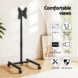 Artiss TV Stand 13-50" Universal Mobile Adjustable Height TV Stand with Wheels TV-MOUN-1004-BK