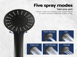 Cefito 4.5" Handheld Shower Head Round with Wall Bathroom Mixer SHOWER-A4-RO-BK-MIXER-RO