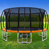 Everfit 16FT Trampoline for Kids w/ Ladder Enclosure Safety Net Rebounder Orange TRAMPO-C-C16-OR-ABC