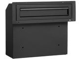 Through The Door Key Drop Box, Heavy Duty Steel Through the Doorbox with 12" Combination Lock, V952-CMXBXMMSBLACBDP02V0