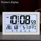 Auto Set Digital Wall Clock Battery Operated,Desk Clocks with Temperature,Humidity Display Digital V1189-WXFWAL-20260319-01143