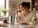 Silver French Press Coffee Maker 1000ml with Coffee Bean Can Extra Filter Gift Set V498-FRENCHPRESS1000SETSL
