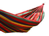 Garden Hammock Polyester Cotton Single Double Hammock Up to 440.9lb Anti Rollover Portable Hammock V1294-YM0901-3116240019711
