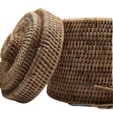 Rattan Ice Bucket with Matching Tongs - Natural | 20cm Entertainer's Bar Accessory V1026-KLCDIM0014