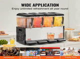 Commercial Beverage Dispenser, 4 Tanks 12 L Per Tank Juice Dispenser, 510W Stainless Steel Ice Tea V952-SYYLJJBSJXS1YI25UV3