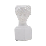 1Pc Durable White Resin Craft Flowerpot for Stylish Home Decor V1192-AZ-W-30348
