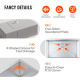 Kitchen Sink, 304 Stainless Steel Drop-In Sinks, Undermount Single Bowl Basin with Accessories V952-QRSSCTXPDCY32WYR7V0