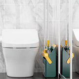 Green Standing Broom and Dustpan Set with Stainless Steel Handle and PP Construction for Efficient V1369-AZ3-W-17473