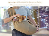 Dog & Cat Carrier Sling, Soft Puppy Carrier, Hands-Free Dog Carrier Bag with Safety Buckles Premium V1192-AZ-W-7914