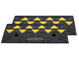 Rubber Curb Ramp 2 Pack, 11 cm Rise Height Heavy-Duty 15 tons Load Capacity Threshold Ramps, V952-SJDLYPDGB2197XYY7V0