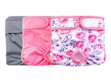 Rooster Farms Female Dog Diapers Large 3Pk - Washable Reusable Nappies Hook/Loop V238-SUPDZ-41365731442768