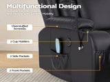 Artiss Power Lift Recliner Chair Massage and Heat for Elderly, Electric Sofa Reclining Chair RECLINER-A5-UB-PU-BK-AB