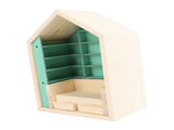 Miniature Doll House Bookshelf Anxiety Bookshelf Ornament Wooden Stress Relief Bookshelf for Room V1294-YM0901-3115240100311