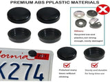 A Pair of Transparent License Plate Protectors,Clear License Plate Frame with Screw Covers V1366-AZ2-W-24337