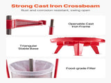 3.69 Gal/14L Fruit Wine Press, Stainless Steel Basket with Cross-beam and Triangular Structure, V952-GJYZJLSBXG142GNCWV0